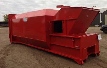 Rotobale Compaction Solutions - painted red