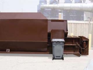 Enclosed Hopper with Cart Dumper