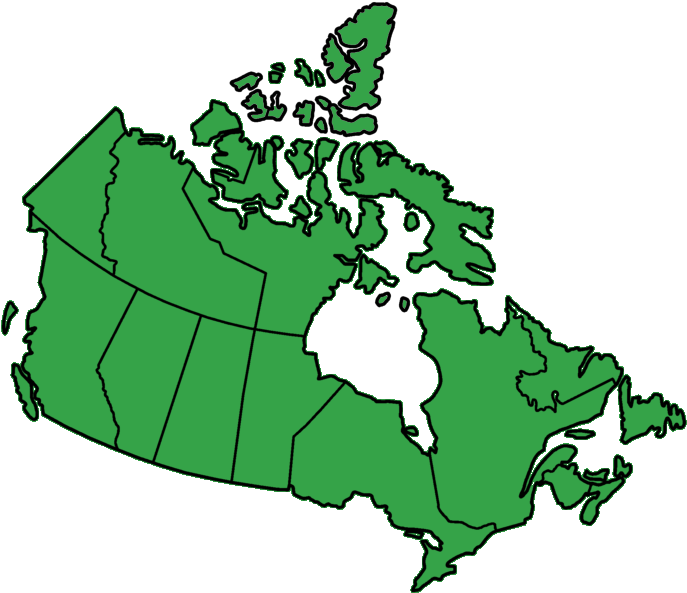 Map of Canada for Rotobale distribution and delivery