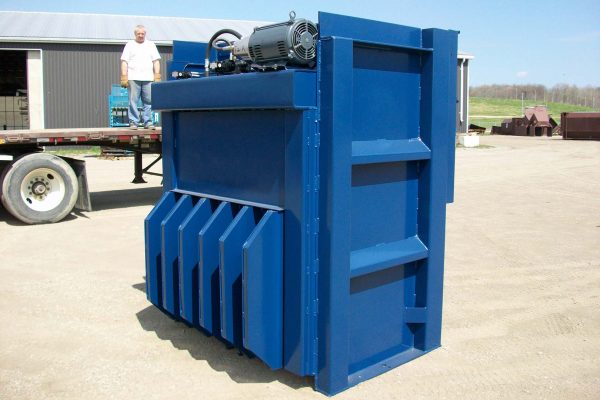 vertical cardboard baler from Rotobale Compaction