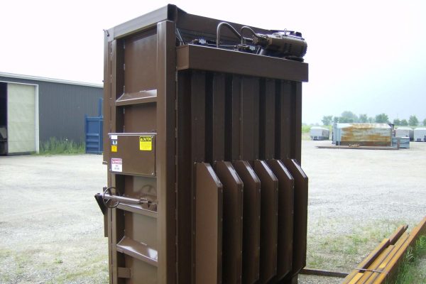 vertical cardboard baler from Rotobale Compaction